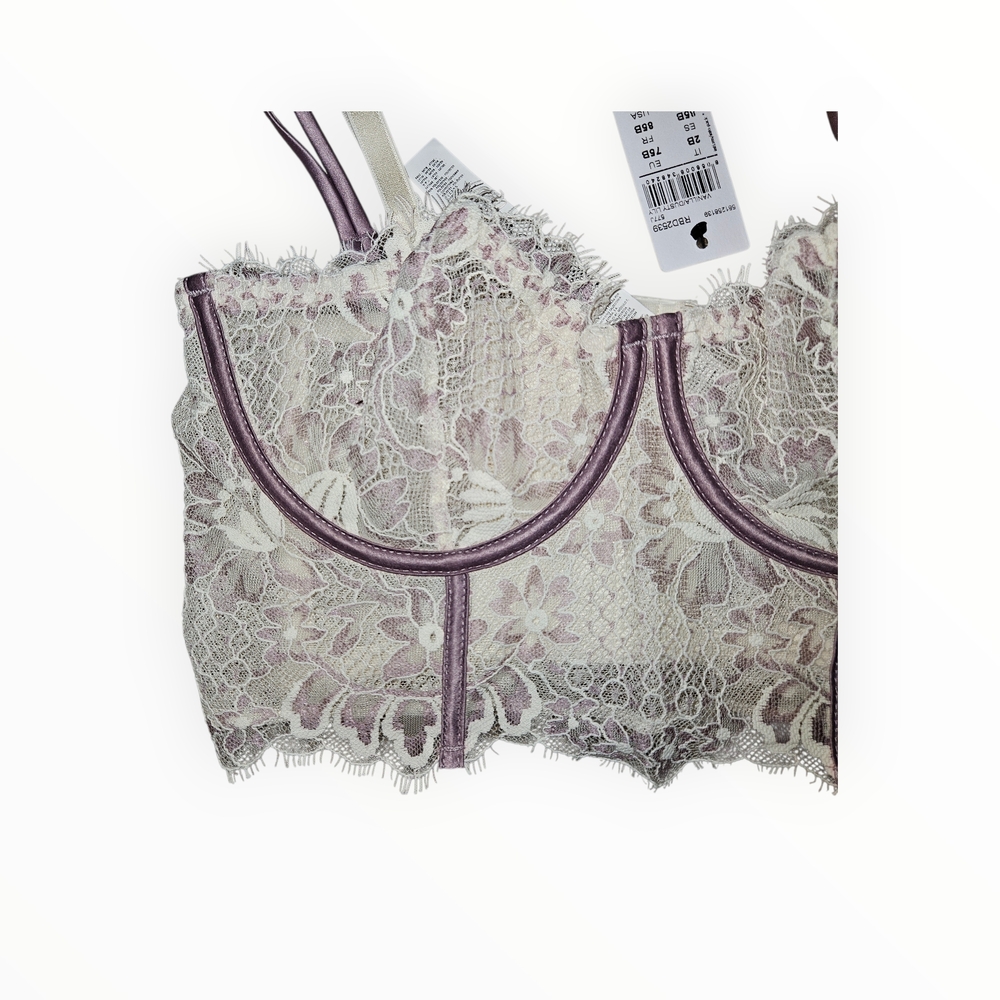 Intimissimi Vanilla and Dusty Lily Lace Bralette NWT Size 34B - Picture 4 of 5